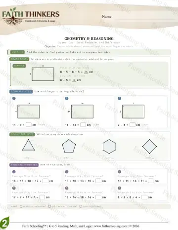 2nd Grade math worksheet — Geometry (Practice 4)