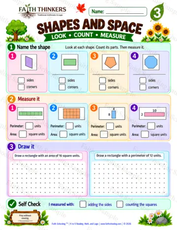 3rd Grade math worksheet — Geometry Practice 7