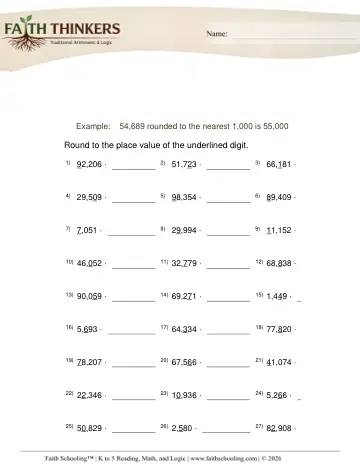Mixed Rounding Digit 4 (Practice 1)