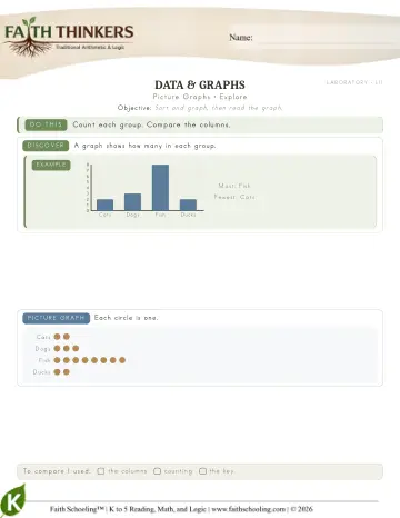 Kindergarten Math: Picture Graphs — worksheet preview