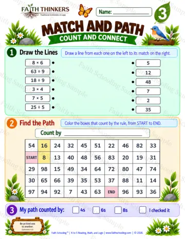 3rd Grade math worksheet — Interactive & Puzzles Practice 8