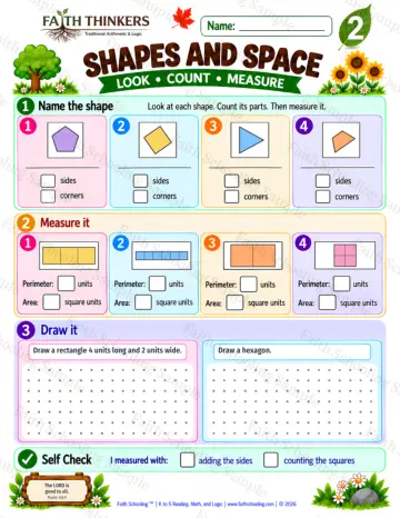 2nd Grade math worksheet — Geometry Practice 8