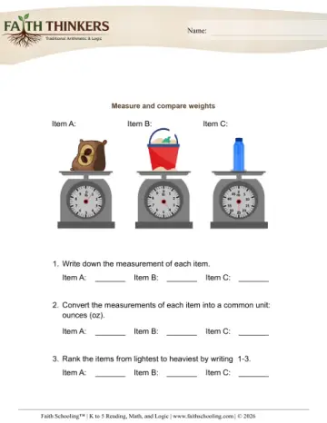 Measure Compare Weights 4