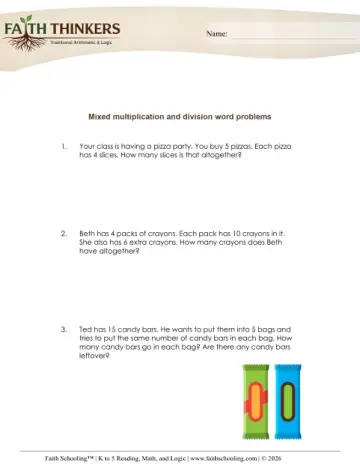 Mixed Multiplication and Division Word Problems 5