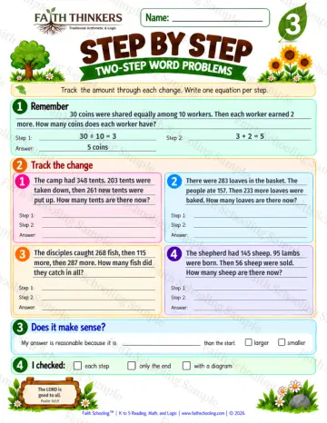 3rd Grade math worksheet — Word Problems Practice 4
