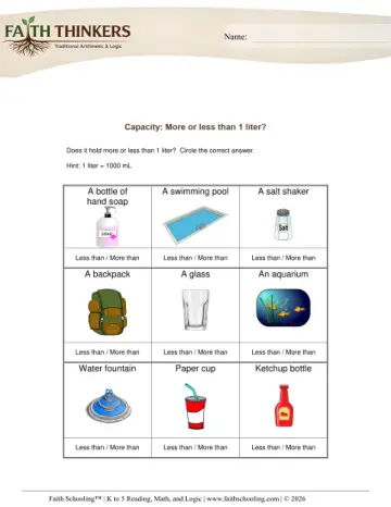 Measurement Capacity Liters 4