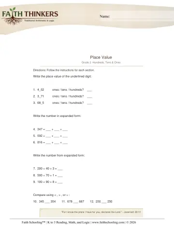 Sample Place Value