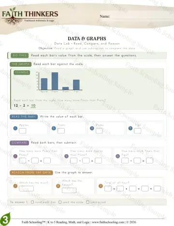 3rd Grade math worksheet — Data (Practice 8)