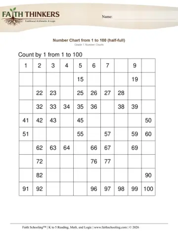 1-100 Half Full 1