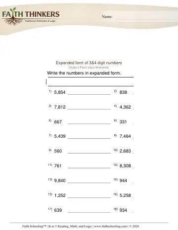 Expanded Form Oya (Practice 1)