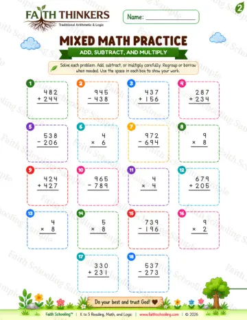 2nd Grade math worksheet — Summer Mixed Practice 9