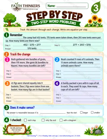 3rd Grade math worksheet — Word Problems Practice 9