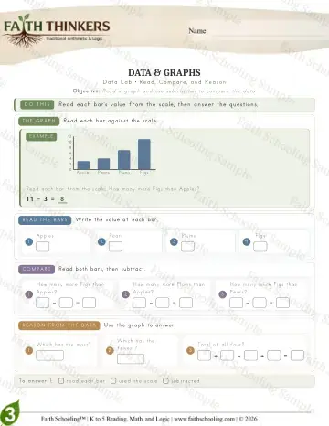 3rd Grade math worksheet — Data (Practice 7)