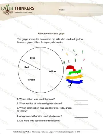 3rd Grade math worksheet — Pie and Circle Graphs. Circle Graphs 6