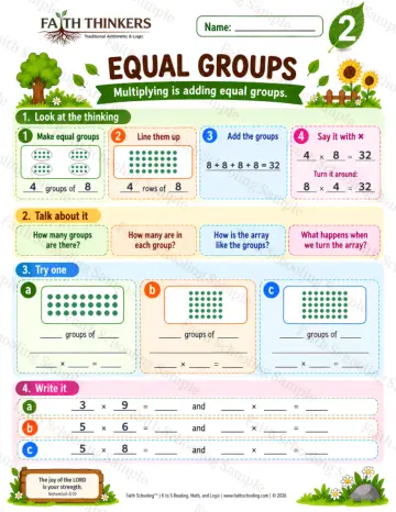 2nd Grade math worksheet — Understanding Multiplication Practice 7