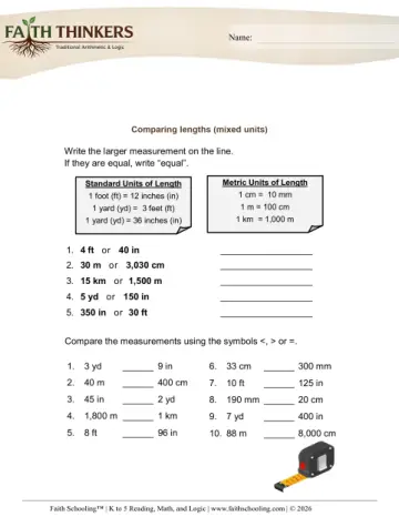 Compare Lengths 7
