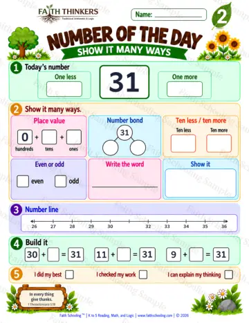 2nd Grade math worksheet — Place Value Practice 6