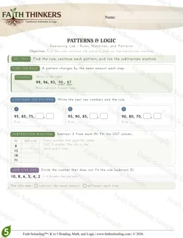 5th Grade math worksheet — Logic (Practice 5)