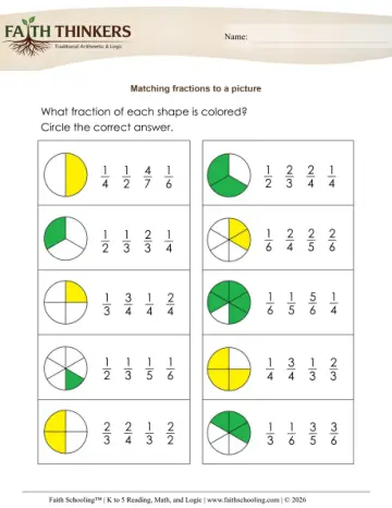 Fractions Matching 1