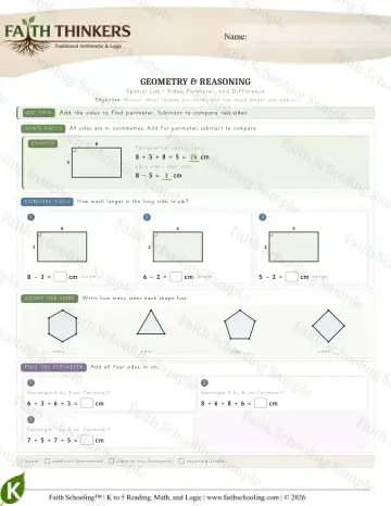 Kindergarten math worksheet — Geometry (Practice 9)