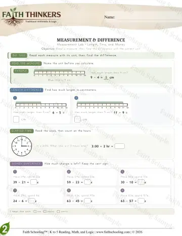 2nd Grade math worksheet — Measurement (Practice 9)