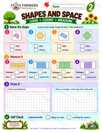 2nd Grade math worksheet — Geometry Practice 6