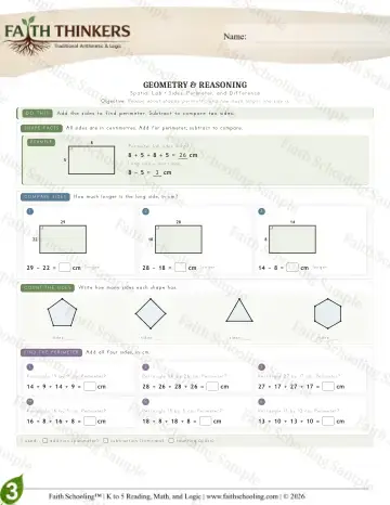 3rd Grade math worksheet — Geometry (Practice 5)