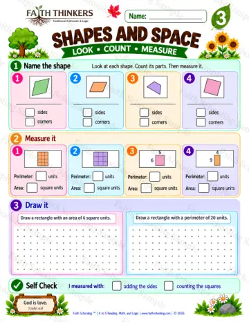 3rd Grade math worksheet — Geometry Practice 4