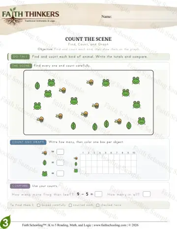3rd Grade math worksheet — Interactive & Puzzles - Countscene (Practice 3)