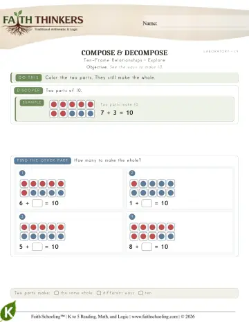 Ten Frame Relationships (Practice 3)
