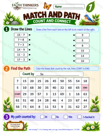 1st Grade math worksheet — Interactive & Puzzles Practice 7