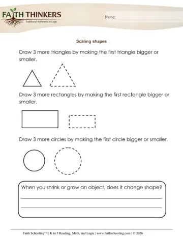 Geometry Scaling 2D Shapes 2