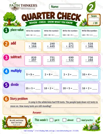2nd Grade math worksheet — Quarter Check Practice 4