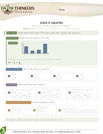 Grade 3 Math: Data — worksheet preview