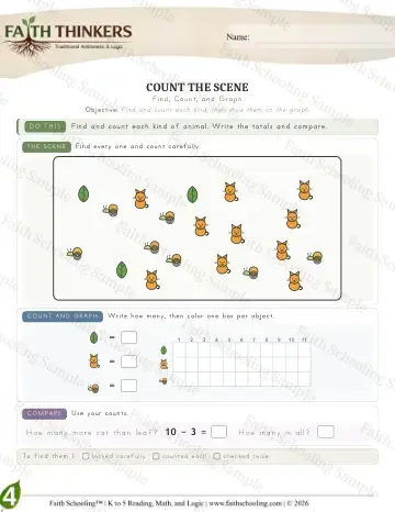 4th Grade math worksheet — Interactive & Puzzles - Countscene (Practice 5)
