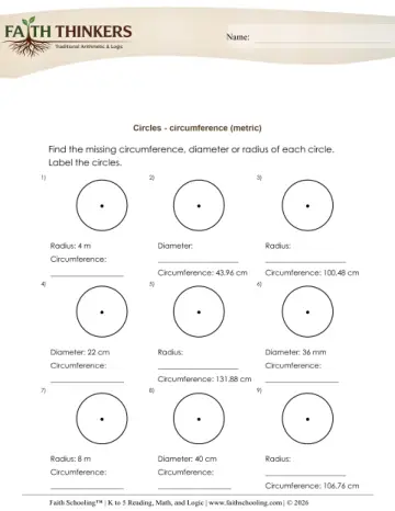 Geometry Circles Circumference 7