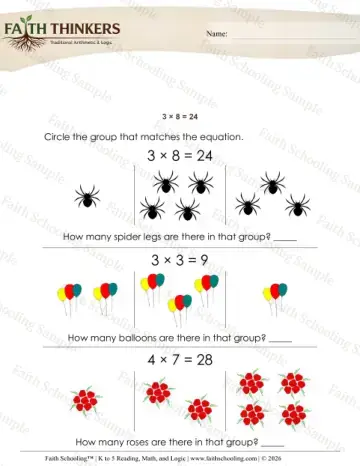 2nd Grade math worksheet — Understanding Multiplication. Multiplication Meaning 4