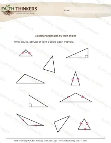 3rd Grade math worksheet — Polygons and Classifying Shapes. Geometry Classify Triangles Angles 2