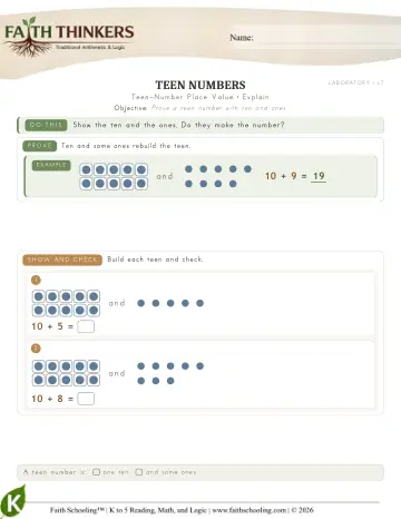 Teen Number Place Value (Practice 3)