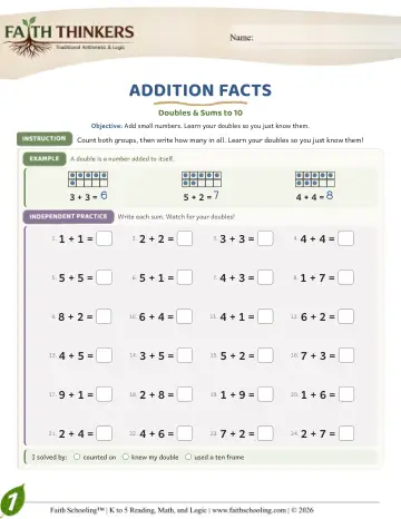 Addition Facts (Practice 2)