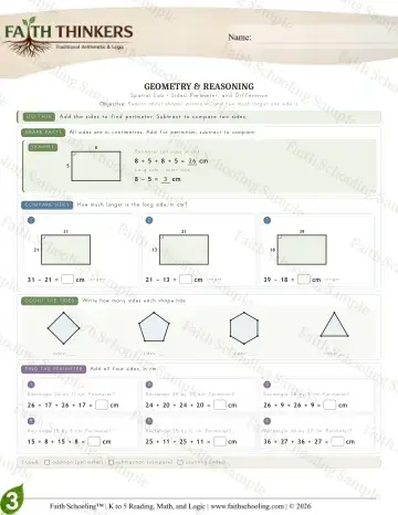 3rd Grade math worksheet — Geometry (Practice 2)