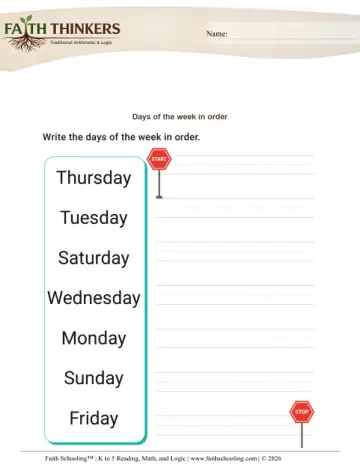 Days of Week 3