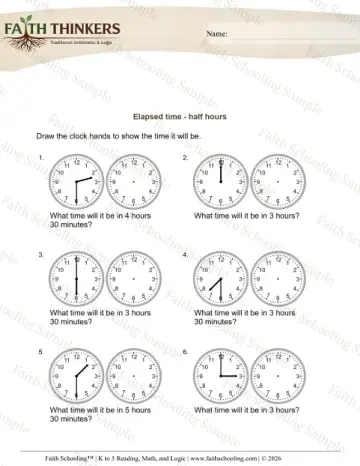 2nd Grade math worksheet — Elapsed Time Forward Hours 8
