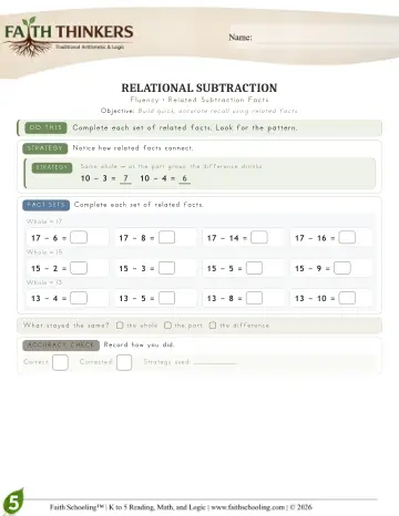 Grade 5 Math: Reasoning & Fluency — worksheet preview