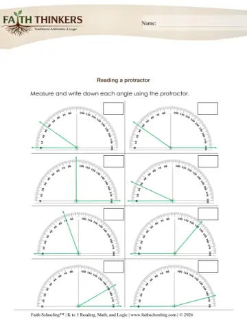 Geometry Protractor Drawing Angles 3