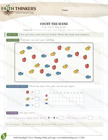 5th Grade math worksheet — Interactive & Puzzles - Countscene (Practice 5)