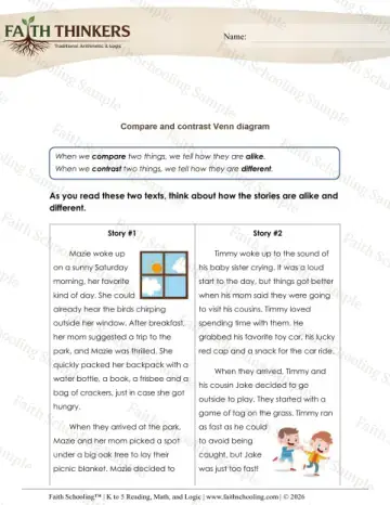 3rd Grade math worksheet — Comparing and Ordering Numbers. Compare Contrast 3