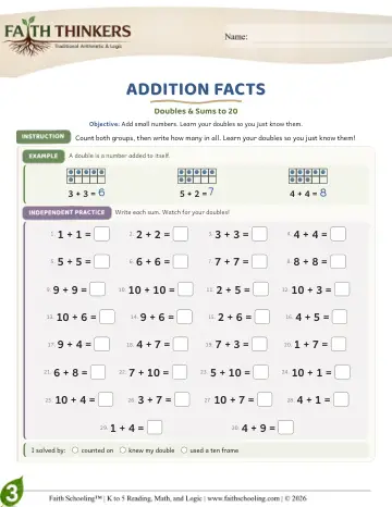 Addition Facts (Practice 3)