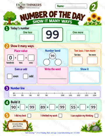 2nd Grade math worksheet — Place Value Practice 8