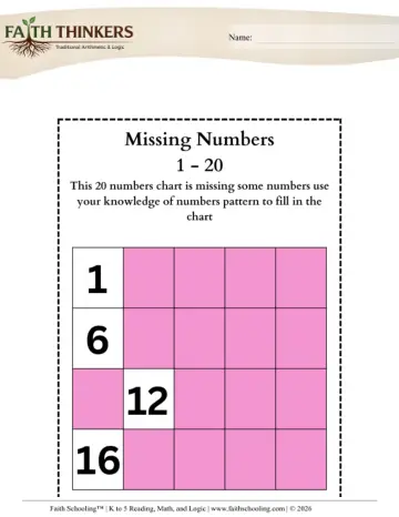 Missing Numbers 01 Page 004